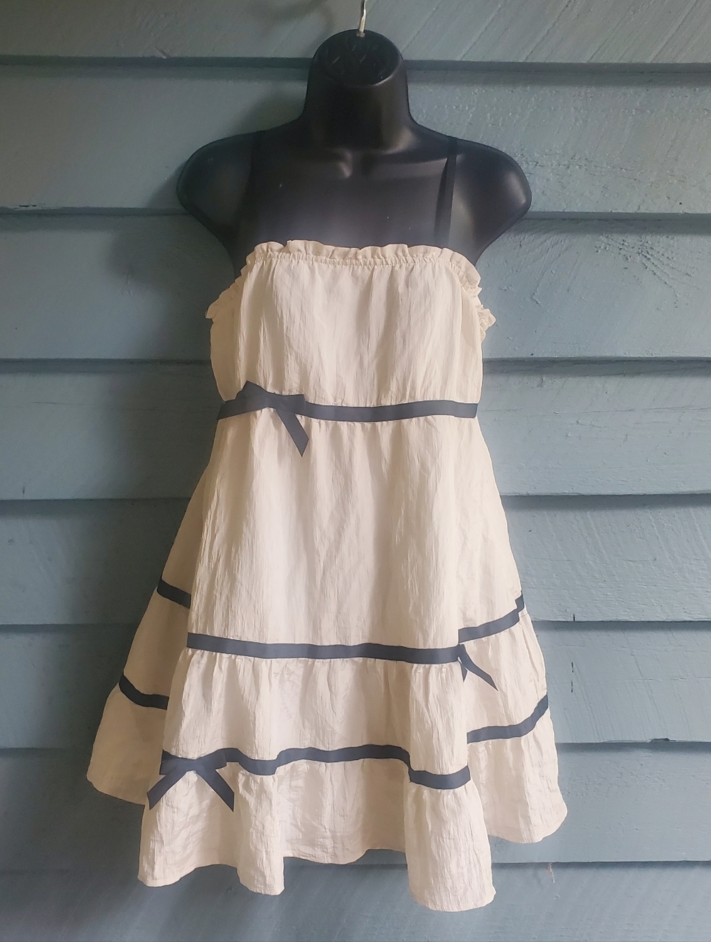 Nwt Illa Illa Cream Sundress with Ribbon Trim
